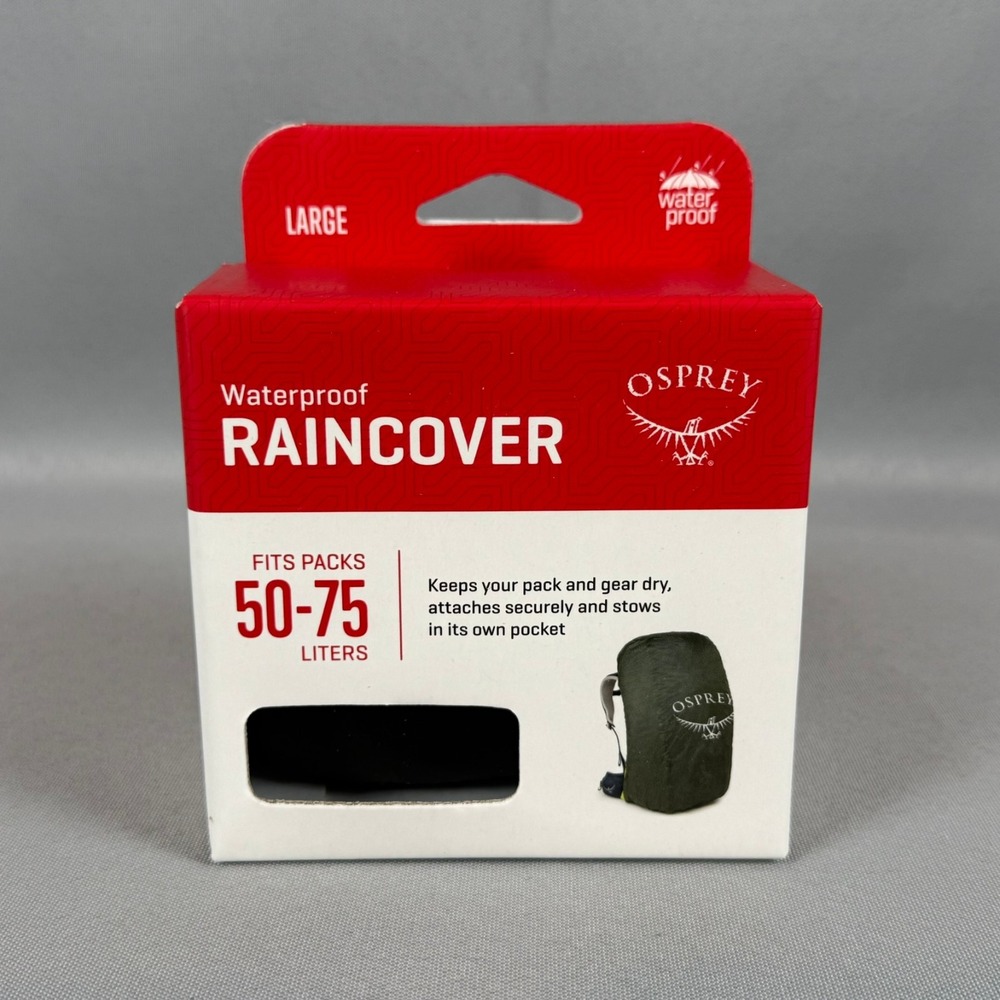 Osprey Ultralight Raincover Large Shadow Gray 50-75L Backpack Ripstop New NIB